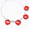 Red Faceted Square Quartz Beads 2 Matching Pair and Size 8mm approx. Hydro quartz is synthetic man made quartz. It is created in different different colors and shapes. 